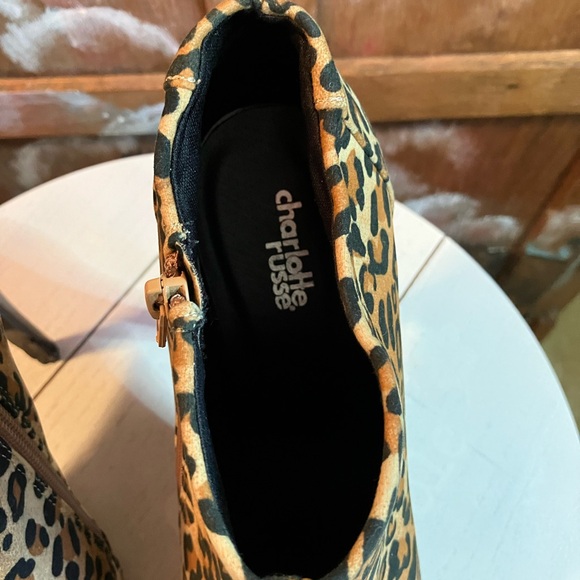 Charlotte Russe peep today leopard print platform stiletto. Size 10 - Picture 10 of 10